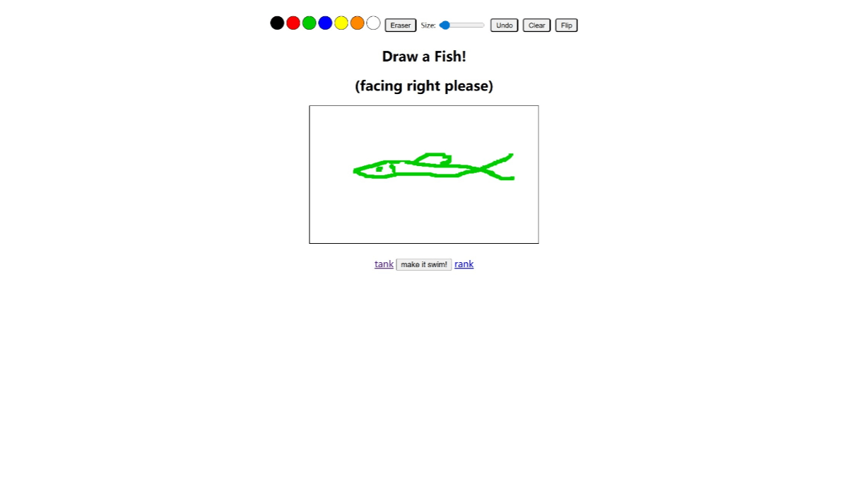 Draw A Fish - 在线AI画鱼网站,全球共享虚拟鱼缸
