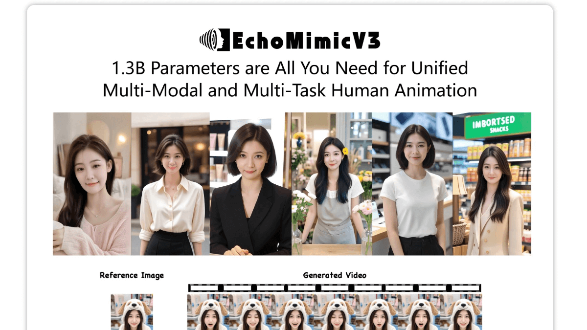 EchoMimicV3 - 蚂蚁技术开源的多模态数字人生成系统
