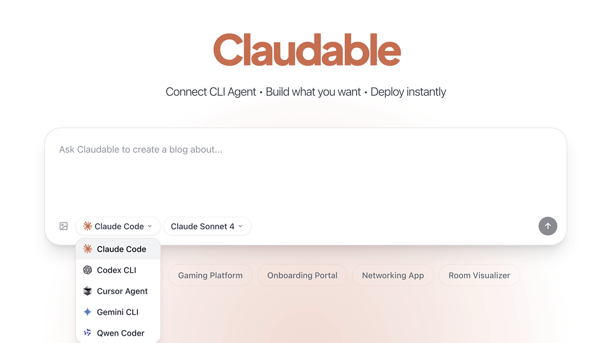 Claudable - 开源AI Web应用构建工具,支持即时预览
