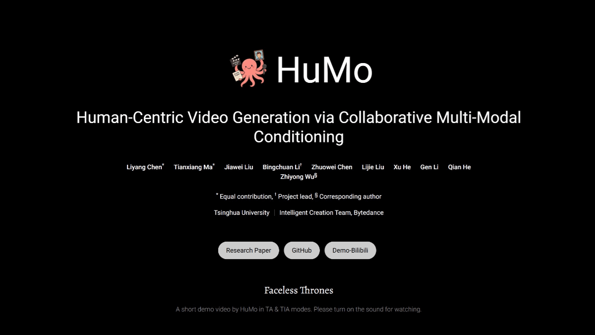 HuMo - 清华和字节共同开源的多模态视频生成框架