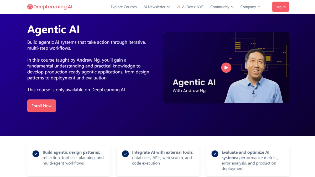 吴恩达的最新免费《Agentic AI》课程