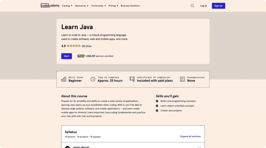 7个免费学习Java的网站和教程，零基础快速入门
